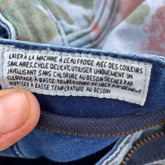 Flip Side Dual Frayed Denim Jean Shorts 2 Shorts in 1 Blue Ombré or Floral 17 - Picture 14 of 14